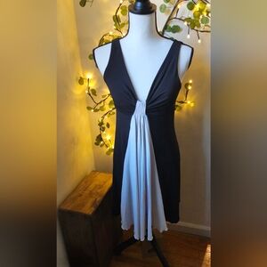 Charlotte Russe sexy Black cream medium sleeveless dress